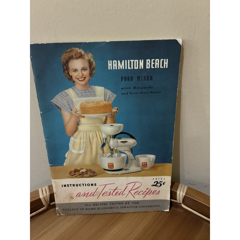 1948 Hamilton Beach Food Mixer Instructions and Tested Recipes Book Vintage